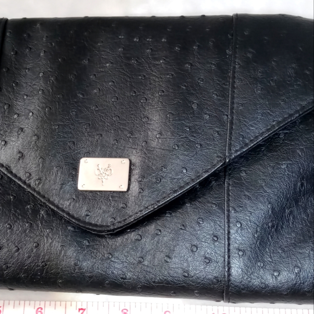 Beckham fragrance cosmetic black clutch bag